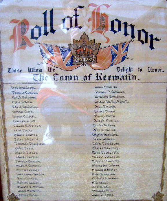 Town of Keewatin - Roll of Honor