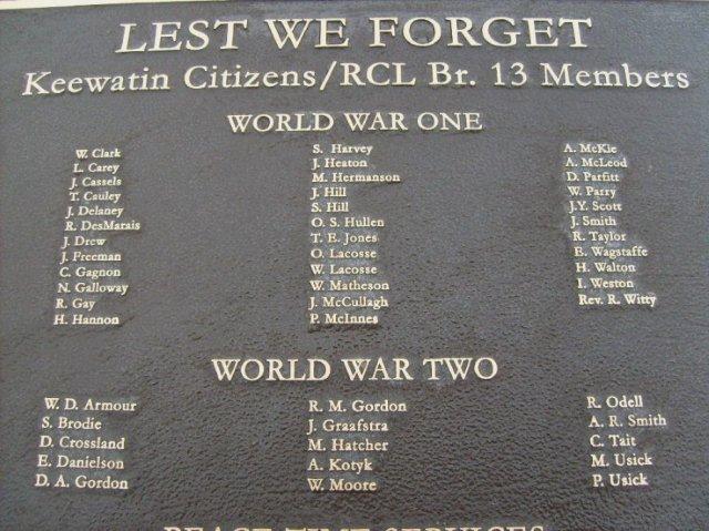 Keewatin Cenotaph